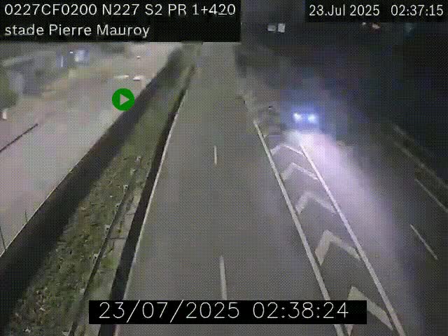 Webcam à hauteur du Stade Pierre Mauroy à Villeneuve d'Ascq sur la N227. Vue orientée vers Mons-en-Baroeul