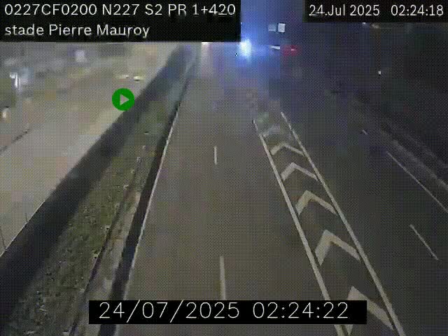 Webcam à hauteur du Stade Pierre Mauroy à Villeneuve d'Ascq sur la N227. Vue orientée vers Mons-en-Baroeul