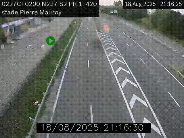 Webcam à hauteur du Stade Pierre Mauroy à Villeneuve d'Ascq sur la N227. Vue orientée vers Mons-en-Baroeul