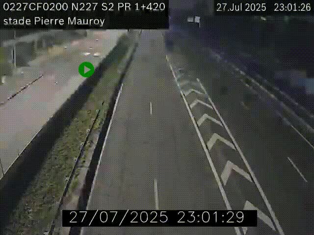 Webcam à hauteur du Stade Pierre Mauroy à Villeneuve d'Ascq sur la N227. Vue orientée vers Mons-en-Baroeul