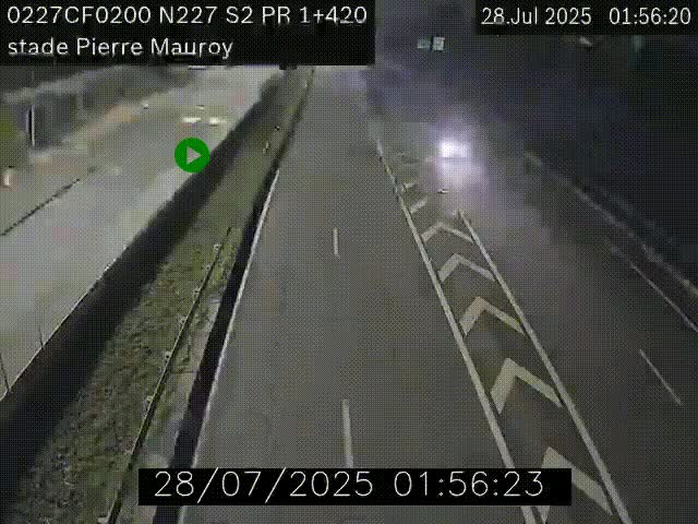 Webcam à hauteur du Stade Pierre Mauroy à Villeneuve d'Ascq sur la N227. Vue orientée vers Mons-en-Baroeul