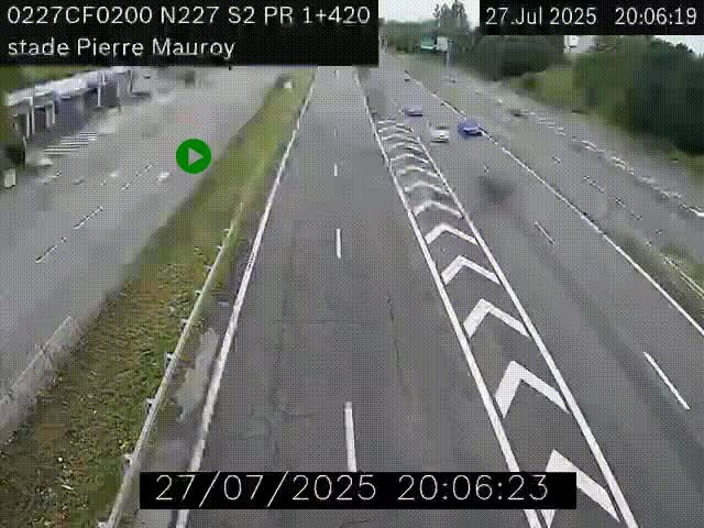 Webcam à hauteur du Stade Pierre Mauroy à Villeneuve d'Ascq sur la N227. Vue orientée vers Mons-en-Baroeul