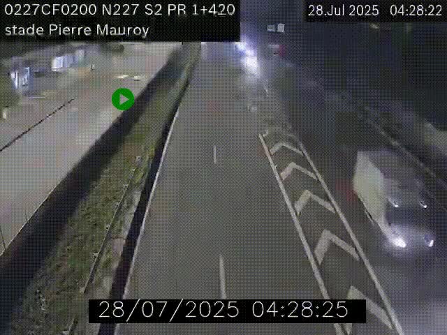 Webcam à hauteur du Stade Pierre Mauroy à Villeneuve d'Ascq sur la N227. Vue orientée vers Mons-en-Baroeul