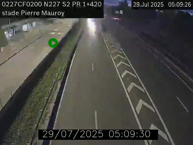 Webcam à hauteur du Stade Pierre Mauroy à Villeneuve d'Ascq sur la N227. Vue orientée vers Mons-en-Baroeul