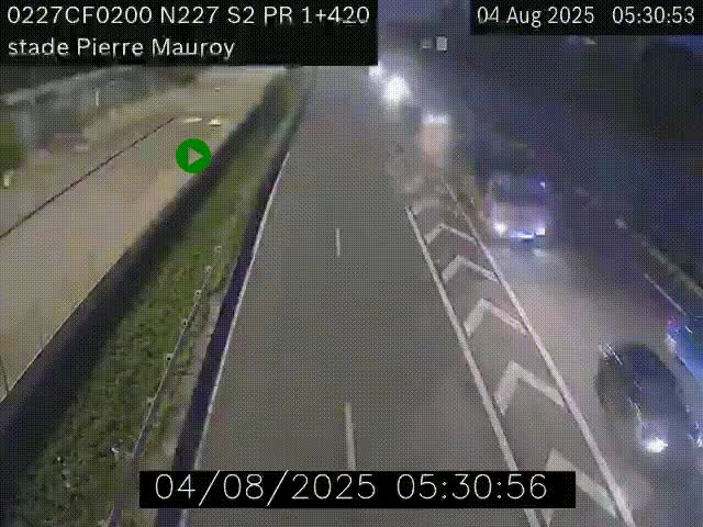Webcam à hauteur du Stade Pierre Mauroy à Villeneuve d'Ascq sur la N227. Vue orientée vers Mons-en-Baroeul