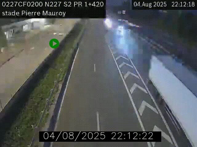 Webcam à hauteur du Stade Pierre Mauroy à Villeneuve d'Ascq sur la N227. Vue orientée vers Mons-en-Baroeul