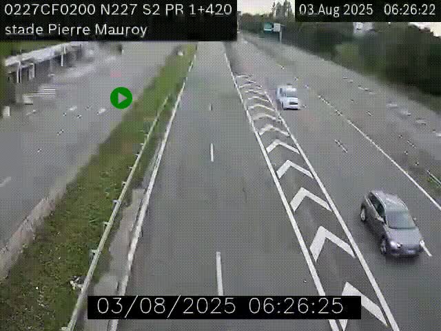Webcam à hauteur du Stade Pierre Mauroy à Villeneuve d'Ascq sur la N227. Vue orientée vers Mons-en-Baroeul