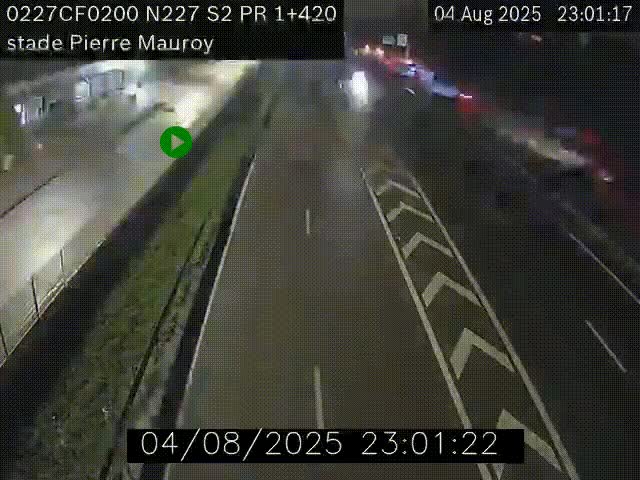 Webcam à hauteur du Stade Pierre Mauroy à Villeneuve d'Ascq sur la N227. Vue orientée vers Mons-en-Baroeul