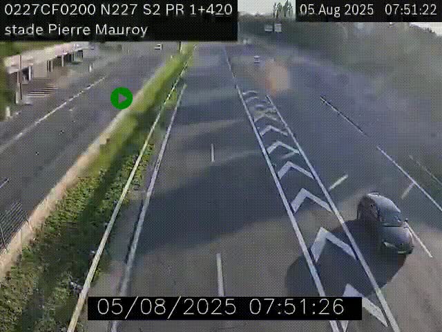 Webcam à hauteur du Stade Pierre Mauroy à Villeneuve d'Ascq sur la N227. Vue orientée vers Mons-en-Baroeul