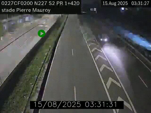 Webcam à hauteur du Stade Pierre Mauroy à Villeneuve d'Ascq sur la N227. Vue orientée vers Mons-en-Baroeul