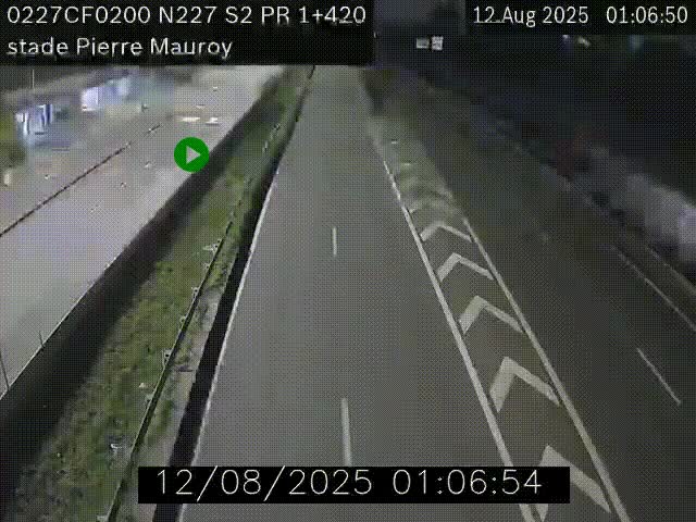Webcam à hauteur du Stade Pierre Mauroy à Villeneuve d'Ascq sur la N227. Vue orientée vers Mons-en-Baroeul