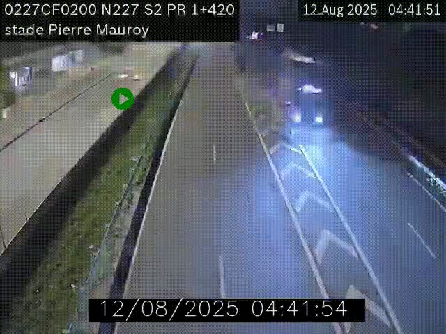 Webcam à hauteur du Stade Pierre Mauroy à Villeneuve d'Ascq sur la N227. Vue orientée vers Mons-en-Baroeul