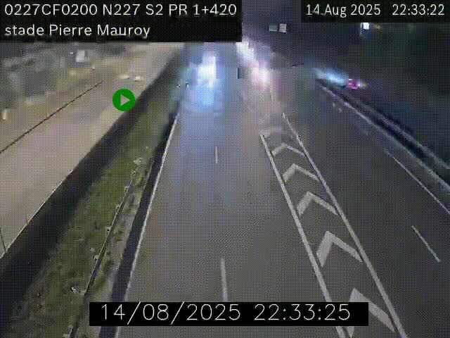 Webcam à hauteur du Stade Pierre Mauroy à Villeneuve d'Ascq sur la N227. Vue orientée vers Mons-en-Baroeul