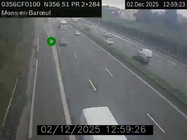 Webcam à l'entrée de Lille en direction du périphérique, à proximité de Mons-en-Baroeul sur la N356