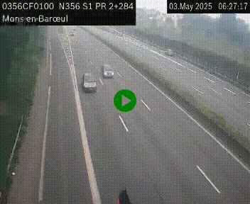 Webcam à l'entrée de Lille en direction du périphérique, à proximité de Mons-en-Baroeul sur la N356