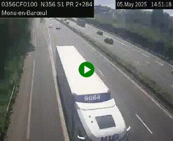 Webcam à l'entrée de Lille en direction du périphérique, à proximité de Mons-en-Baroeul sur la N356