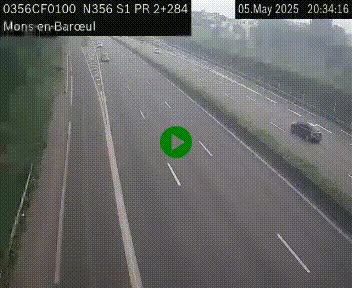 Webcam à l'entrée de Lille en direction du périphérique, à proximité de Mons-en-Baroeul sur la N356