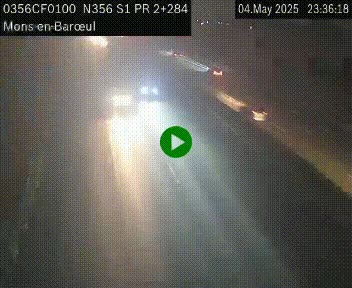 Webcam à l'entrée de Lille en direction du périphérique, à proximité de Mons-en-Baroeul sur la N356