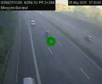 Webcam à l'entrée de Lille en direction du périphérique, à proximité de Mons-en-Baroeul sur la N356