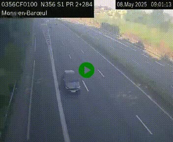 Webcam à l'entrée de Lille en direction du périphérique, à proximité de Mons-en-Baroeul sur la N356