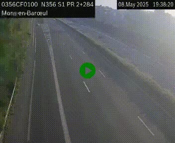 Webcam à l'entrée de Lille en direction du périphérique, à proximité de Mons-en-Baroeul sur la N356