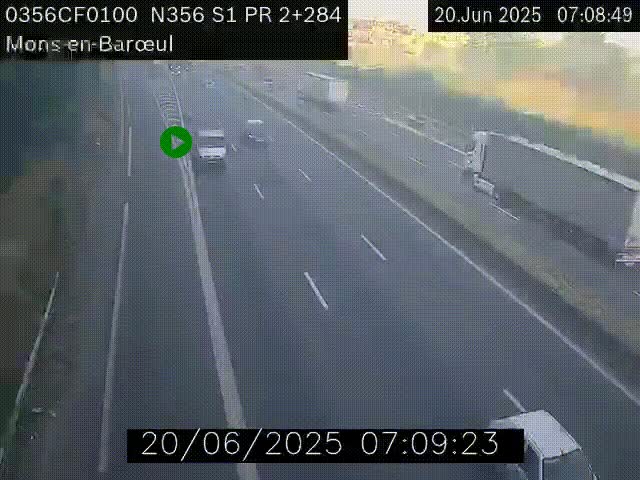 Webcam à l'entrée de Lille en direction du périphérique, à proximité de Mons-en-Baroeul sur la N356