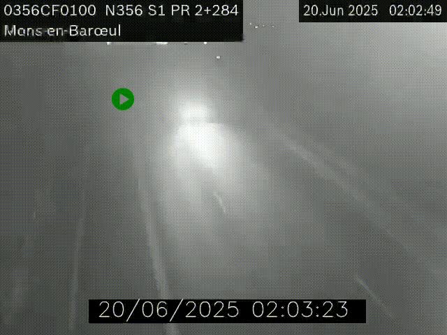 Webcam à l'entrée de Lille en direction du périphérique, à proximité de Mons-en-Baroeul sur la N356