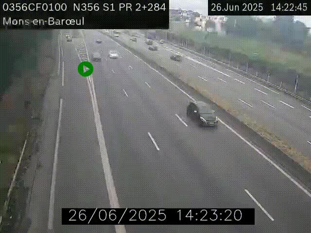 Webcam à l'entrée de Lille en direction du périphérique, à proximité de Mons-en-Baroeul sur la N356
