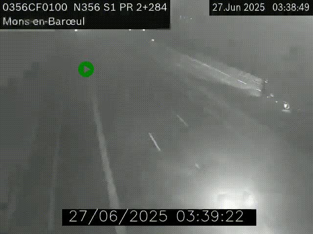 Webcam à l'entrée de Lille en direction du périphérique, à proximité de Mons-en-Baroeul sur la N356