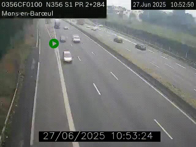 Webcam à l'entrée de Lille en direction du périphérique, à proximité de Mons-en-Baroeul sur la N356