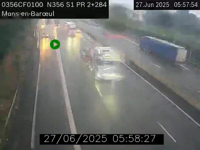 Webcam à l'entrée de Lille en direction du périphérique, à proximité de Mons-en-Baroeul sur la N356
