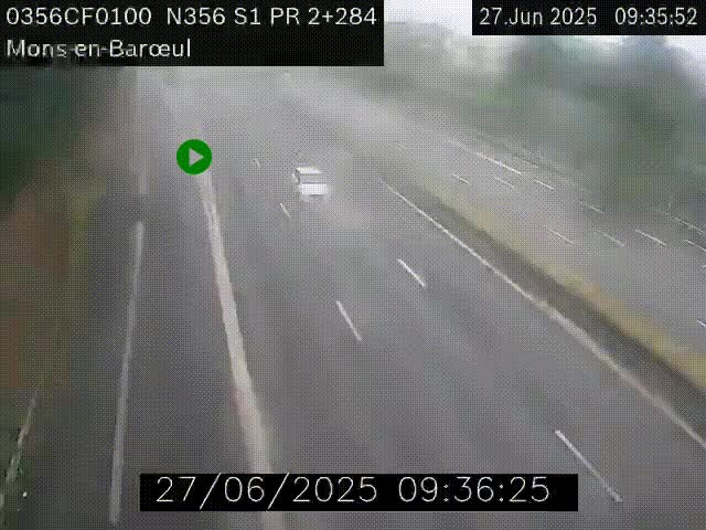 Webcam à l'entrée de Lille en direction du périphérique, à proximité de Mons-en-Baroeul sur la N356