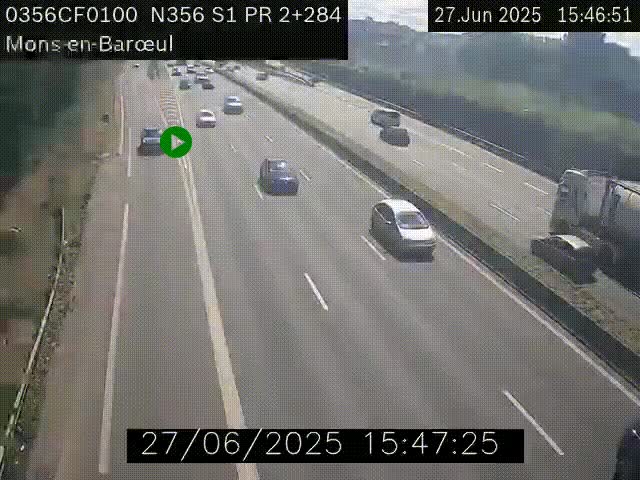 Webcam à l'entrée de Lille en direction du périphérique, à proximité de Mons-en-Baroeul sur la N356