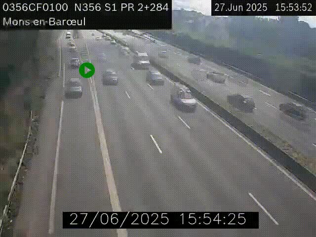 Webcam à l'entrée de Lille en direction du périphérique, à proximité de Mons-en-Baroeul sur la N356