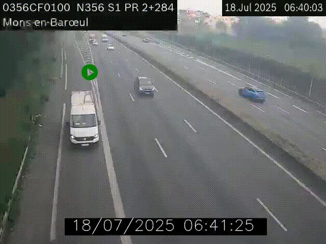 Webcam à l'entrée de Lille en direction du périphérique, à proximité de Mons-en-Baroeul sur la N356