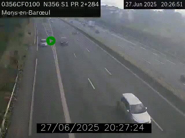 Webcam à l'entrée de Lille en direction du périphérique, à proximité de Mons-en-Baroeul sur la N356