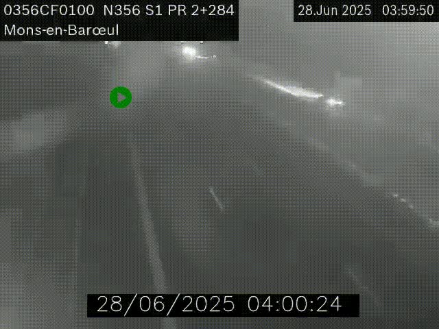 Webcam à l'entrée de Lille en direction du périphérique, à proximité de Mons-en-Baroeul sur la N356