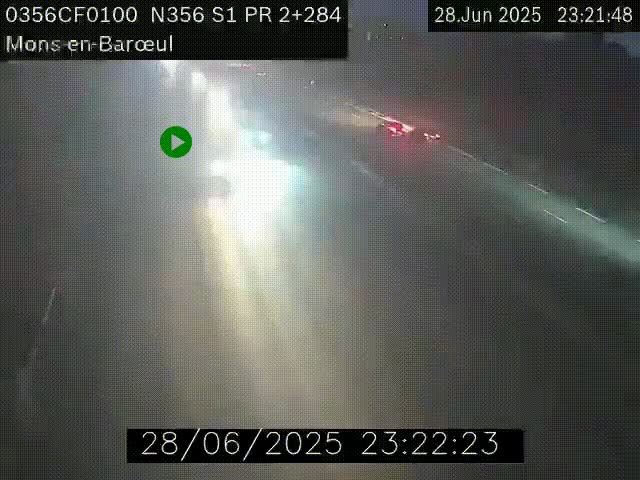 Webcam à l'entrée de Lille en direction du périphérique, à proximité de Mons-en-Baroeul sur la N356