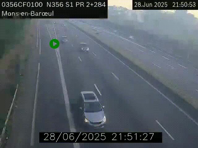 Webcam à l'entrée de Lille en direction du périphérique, à proximité de Mons-en-Baroeul sur la N356