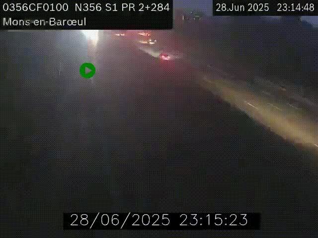 Webcam à l'entrée de Lille en direction du périphérique, à proximité de Mons-en-Baroeul sur la N356