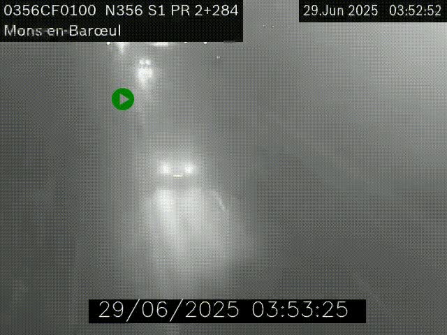 Webcam à l'entrée de Lille en direction du périphérique, à proximité de Mons-en-Baroeul sur la N356