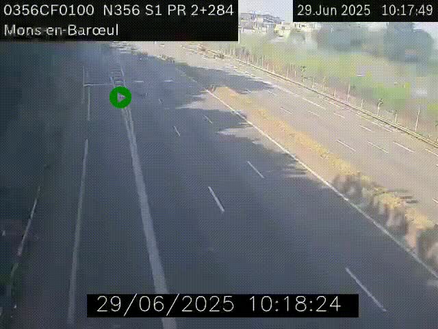 Webcam à l'entrée de Lille en direction du périphérique, à proximité de Mons-en-Baroeul sur la N356