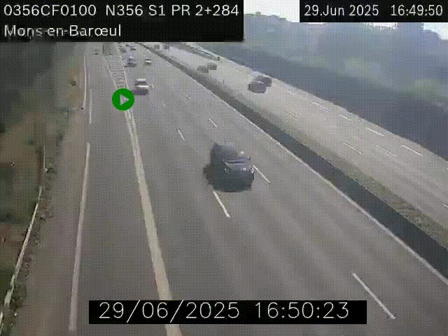Webcam à l'entrée de Lille en direction du périphérique, à proximité de Mons-en-Baroeul sur la N356