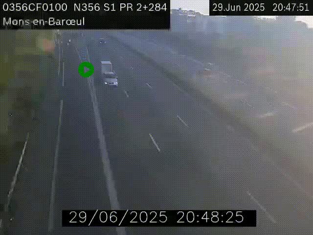 Webcam à l'entrée de Lille en direction du périphérique, à proximité de Mons-en-Baroeul sur la N356