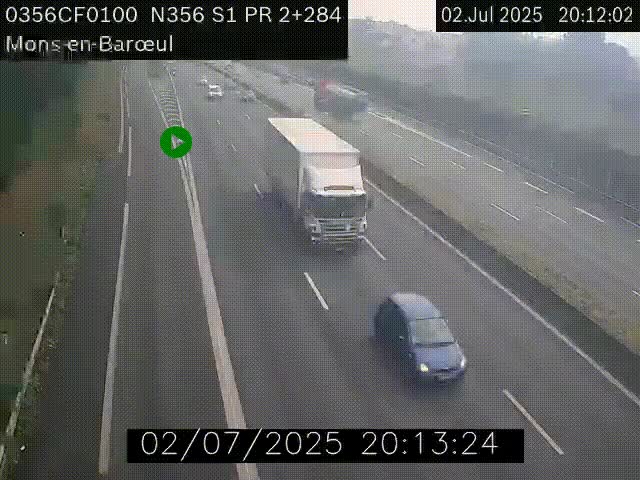 Webcam à l'entrée de Lille en direction du périphérique, à proximité de Mons-en-Baroeul sur la N356
