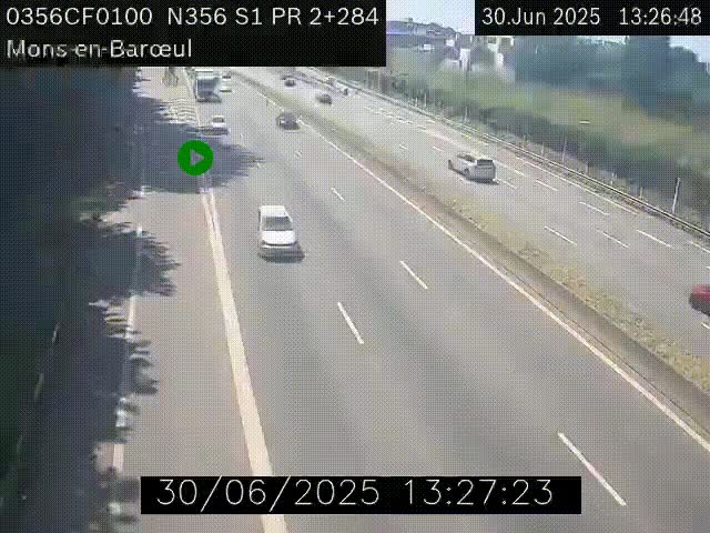 Webcam à l'entrée de Lille en direction du périphérique, à proximité de Mons-en-Baroeul sur la N356