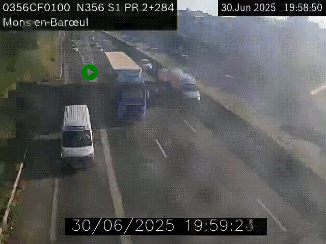 Webcam à l'entrée de Lille en direction du périphérique, à proximité de Mons-en-Baroeul sur la N356