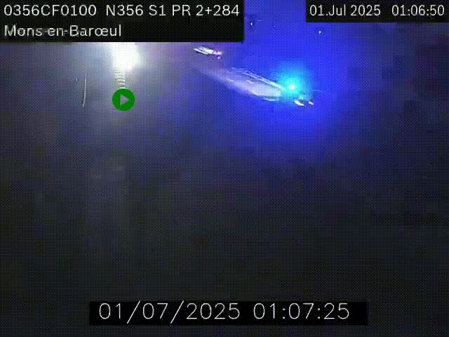 Webcam à l'entrée de Lille en direction du périphérique, à proximité de Mons-en-Baroeul sur la N356