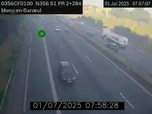 Webcam à l'entrée de Lille en direction du périphérique, à proximité de Mons-en-Baroeul sur la N356