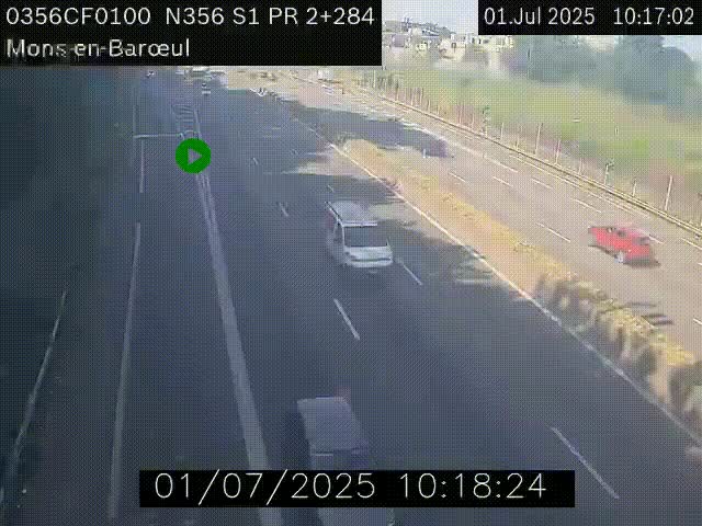 Webcam à l'entrée de Lille en direction du périphérique, à proximité de Mons-en-Baroeul sur la N356